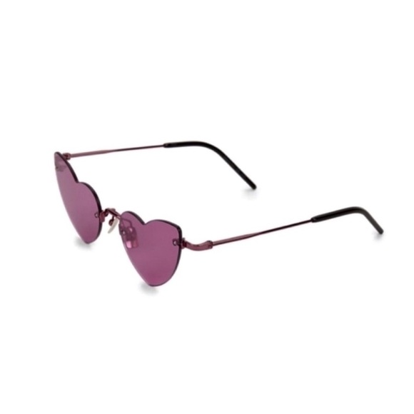 Saint Laurent Heart Shaped Pink Sunglasses. main image 6